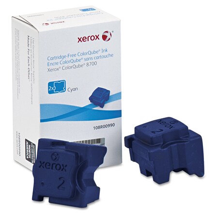Xerox Ink Sticks, 4200 Page-Yield, Cyan, PK2 108R00990